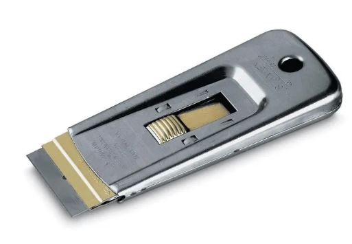 Glasschraper metaal met 5 mesjes PHC