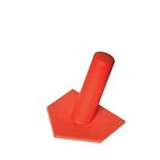 Handgreep schuine greep voor raapbord / spachtelbord rood