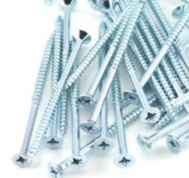 Spaanplaatschroeven pzd 5 x 80 mm verzinkt 30 stuks