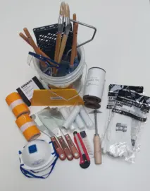 Gereedschapspakket schilder / behanger : voor inhoud zie uitgebreide omschrijving
