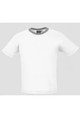 T-shirt wit/grijs