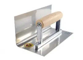 Vloerhoekspaan radius 30 mm. lengte 200 mm. RVS Schwan