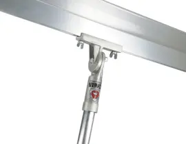 Aluminium houder verstelbaar voor H-rei, incl. alu steel 1,8 mtr Schwan