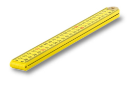 Timmermansduimstok Sola 1 mtr. kunststof, geel