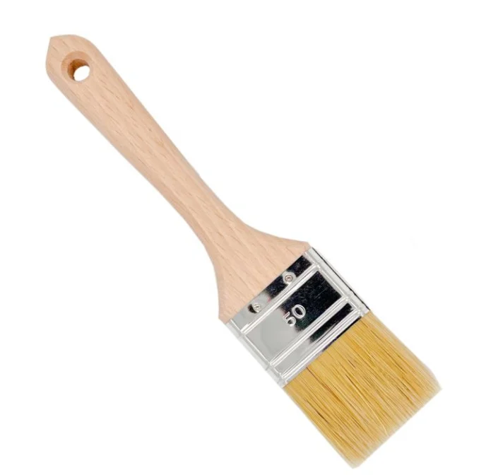 Kwast plat houten steel wit-haar watergedragen Prof.