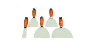 Plamuurmes / spachtelmes geheel RVS met softcoating Ergomax