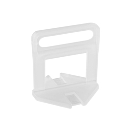Levelling clip Perfectmate voor voegbreedte van 1 mm voor tegeldiktes van 3 t/m 13mm; 100 stuks per verpakking