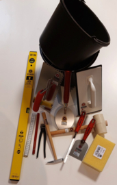 Gereedschapspakket tegelzetter basis / 19 stuks gereedschap, zie uitgebreide omschrijving