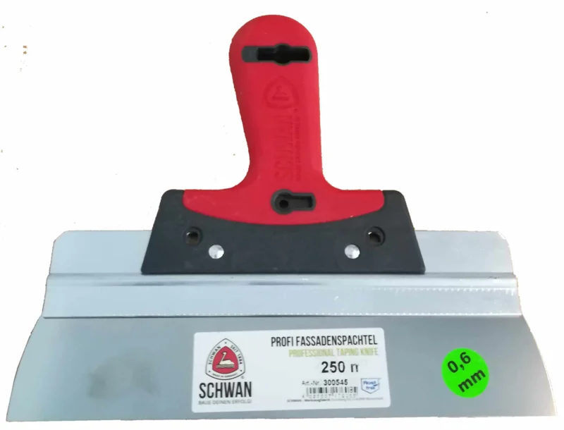 Gipsmes bladdikte RVS Schwan met softgreep