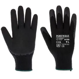 Handschoen Flexo – Grip Latex A150 (zware kwaliteit) zwart multifunctioneel maat XL Portwest